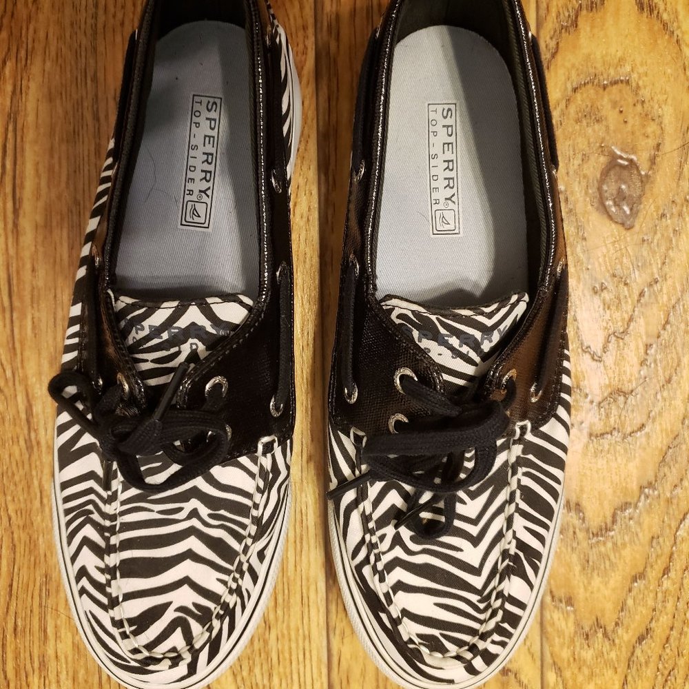 Sperry Zebra Print Canvas shoes